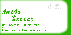 aniko matesz business card