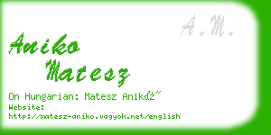 aniko matesz business card